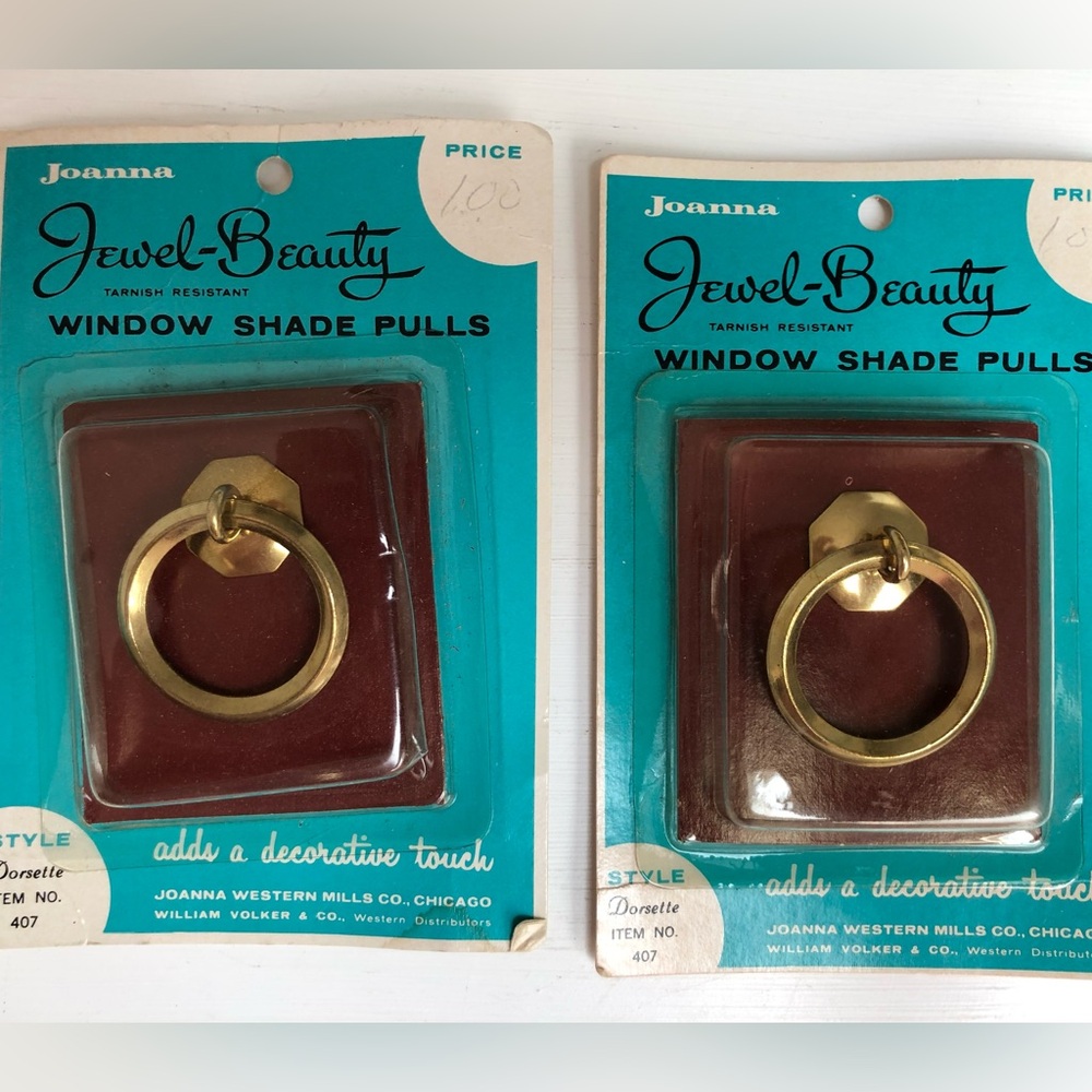 New Vintage Jewel Beauty Window Shade Pulls